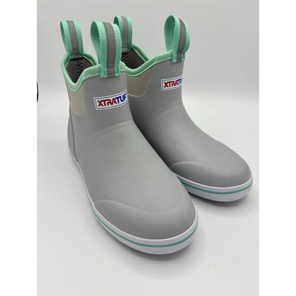 Xtratuf Women's 6" Rubber Waterproof Ankle Deck Boots Gray Size 5 Rainboot - Picture 1 of 8